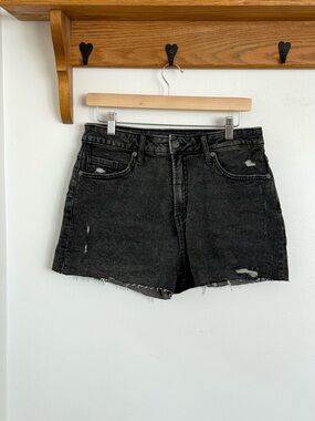 George Black Distressed Denim Jean Shorts